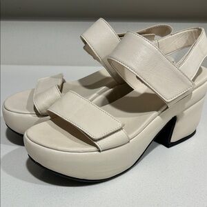 Homers Cream Platform Sandals